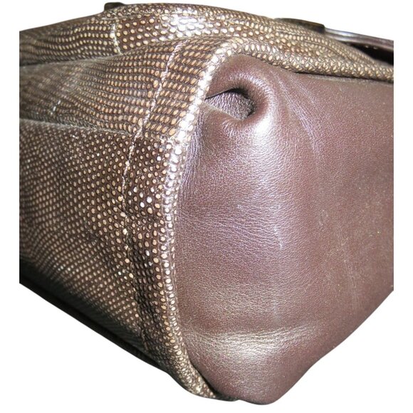 Coach 2013 Madison Glitter Lizard Sadie Flap Leather Crossbody Satchel in Brown - Picture 8 of 11